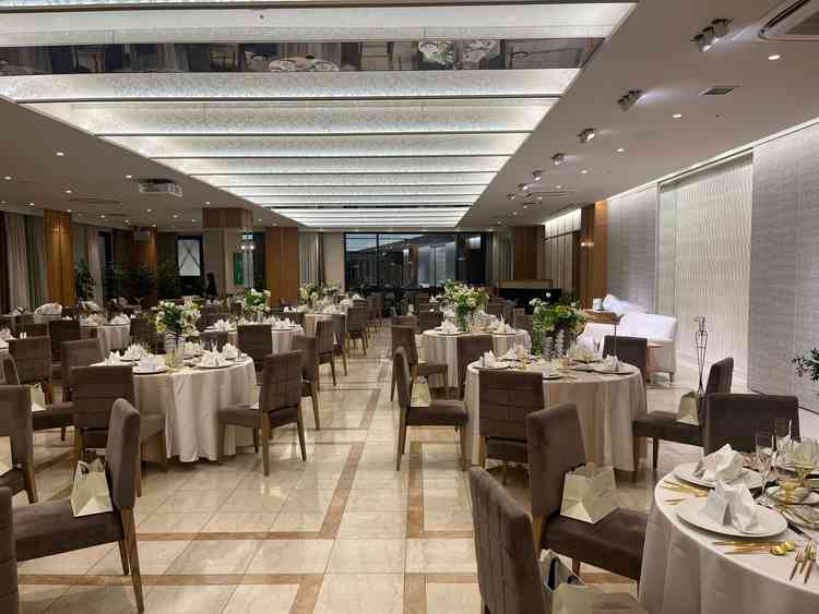 披露宴会場。広々としていました