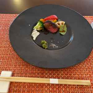 試食のお肉料理