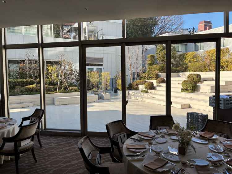 披露宴会場と繋がっているテラスです