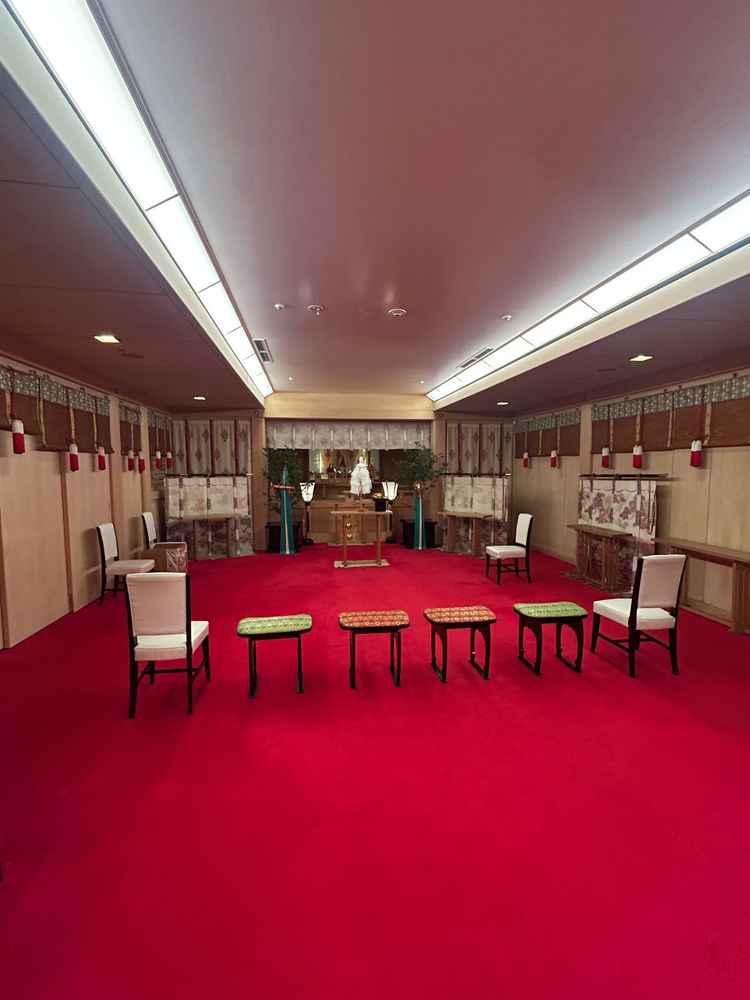 神前式の会場も見学させてもらえた。