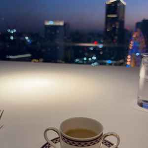 料理の試食です。玉ねぎのポタージュでした。