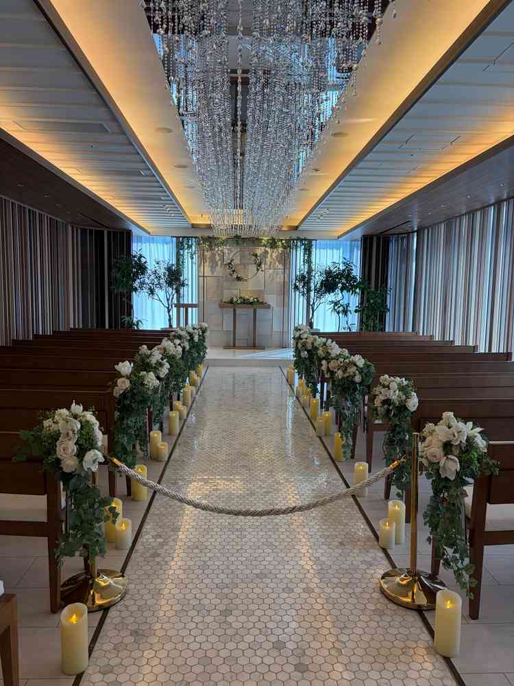 チャペルの写真。まとまりのある空間で良かったです。