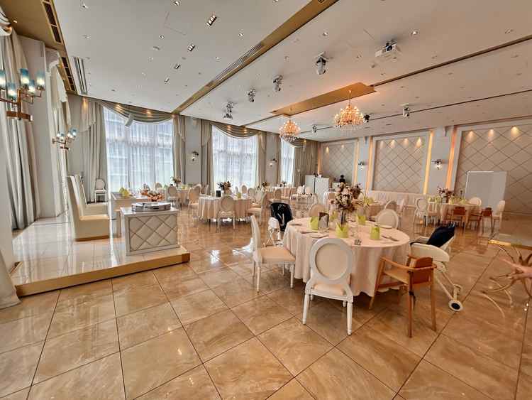 可愛いらしく、お姫様みたいな会場でした。