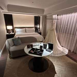 花嫁控室。結婚式の前日と当日の2泊できる。