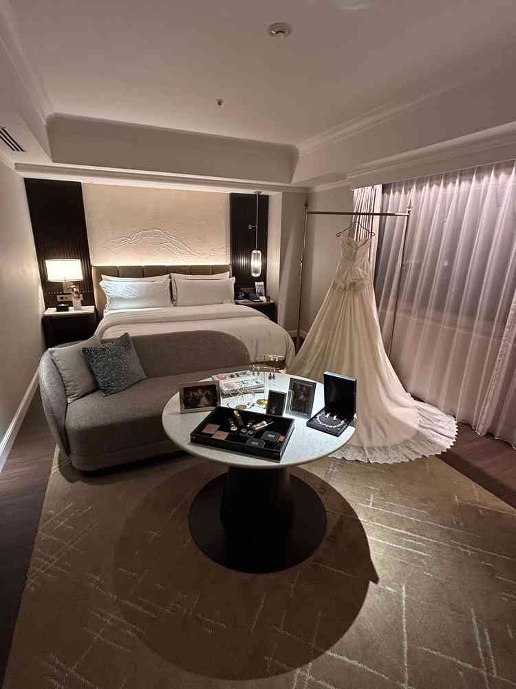 花嫁控室。結婚式の前日と当日の2泊できる。