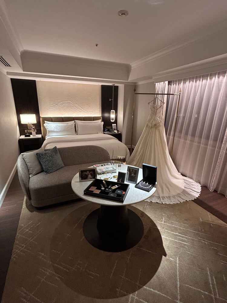 花嫁控室。結婚式の前日と当日の2泊できる。