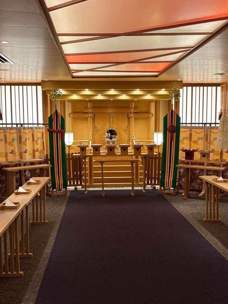 神前式場。洗練された雰囲気で素敵でした。