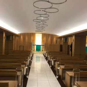 館内のチャペル。雨でも当日にこちらに変更可能とのこと。貸切ならではの柔軟な対応だと思いました。