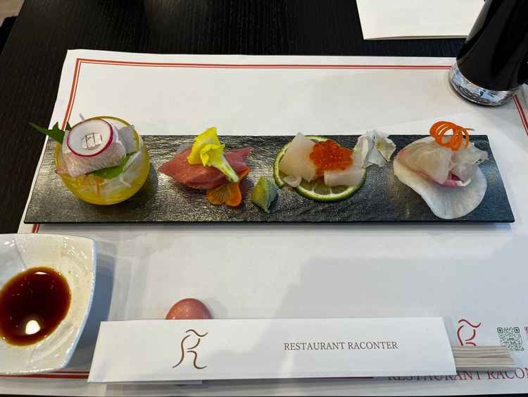 試食でいただいたお刺身はどれも脂がのっていて、とても美味しかったです。