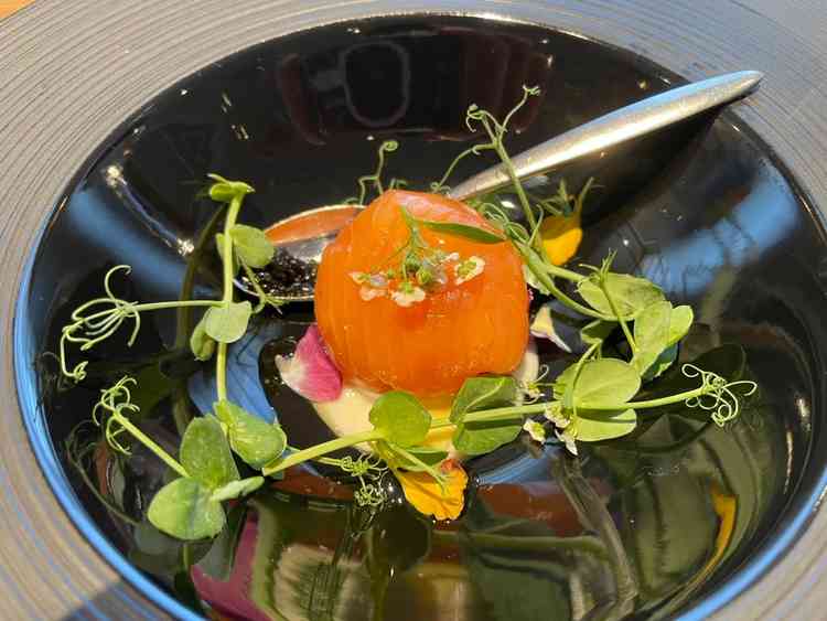 見学時に試食した料理の写真。まずすごく美味しかったです。中に具材が入ってるので食感も楽しめます。