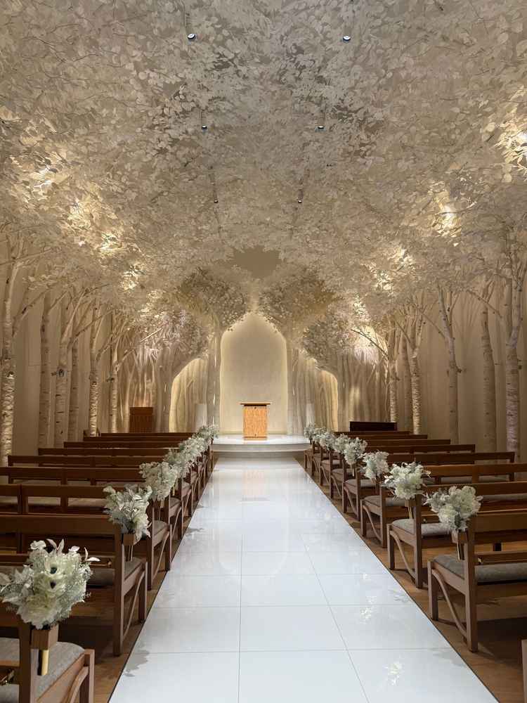 圧巻のチャペル。名古屋市内だとチャペルが狭く感じることが多かったですがすごく広かったです