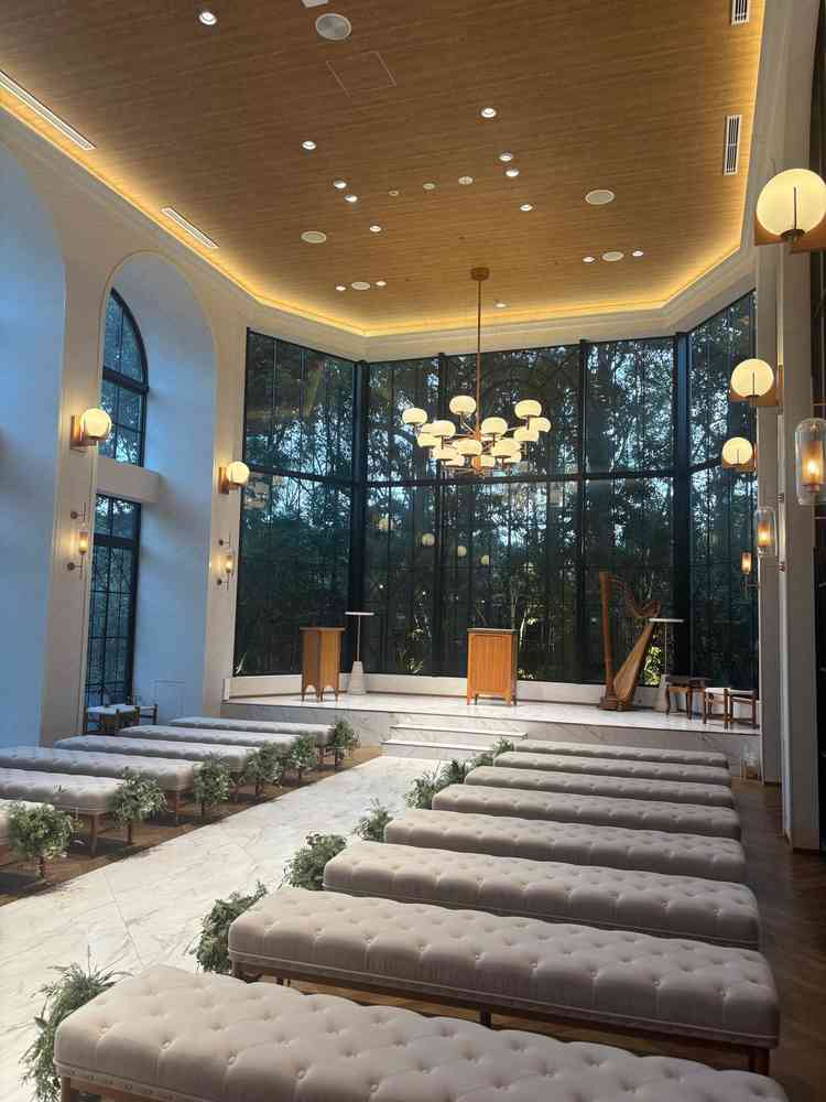 開放的なチャペルで雰囲気がとても良かった。