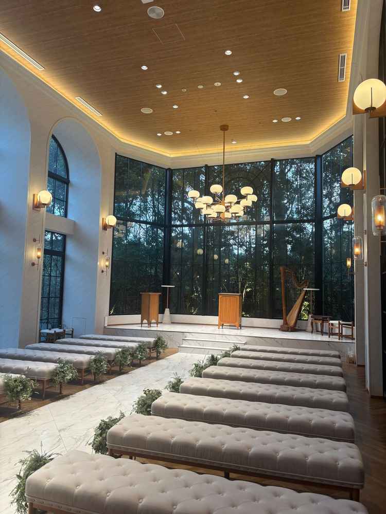 開放的なチャペルで雰囲気がとても良かった。