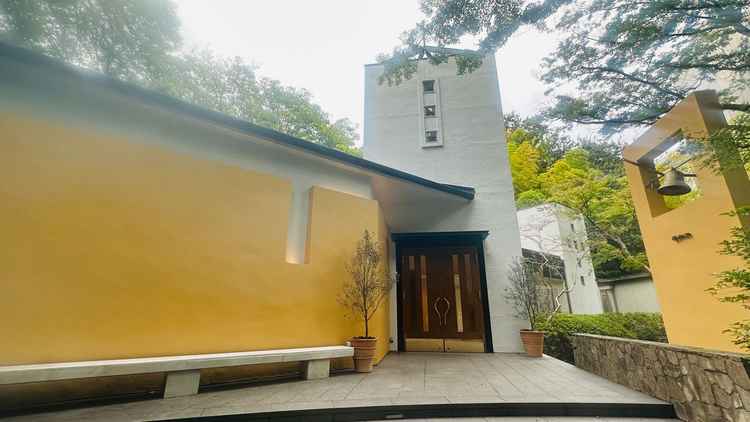 独立型チャペル。ここで集合写真を撮影するそう。