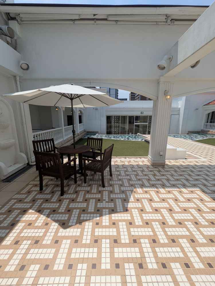 会場を一望できるガーデンスペース