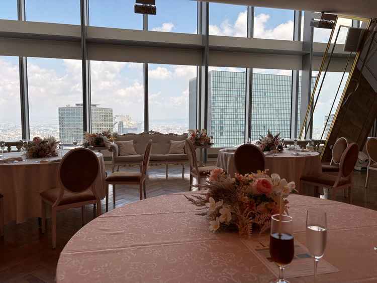 披露宴会場は見晴らしが良く素敵でした