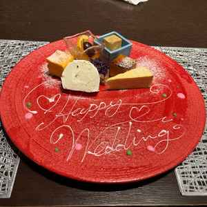 料理の試食のデザート