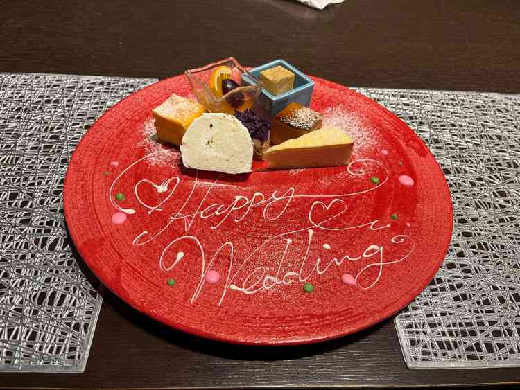 料理の試食のデザート