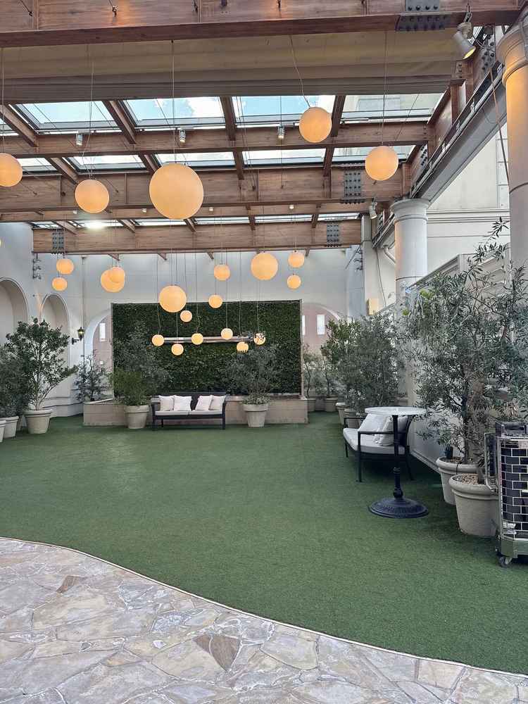 ガーデンは天候に左右されずよかった。