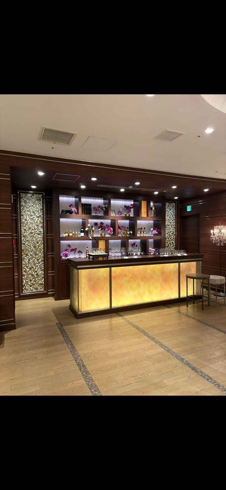 ウェルカムパーティーの机になります。