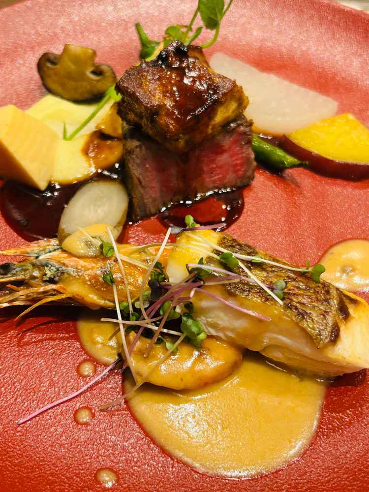 和とフレンチが融合した美味しい食事