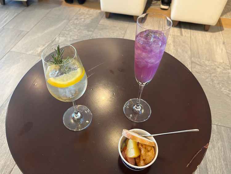 ウェルカムパーティドリンク、試食