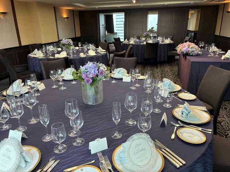 披露宴会場とコーディネート。