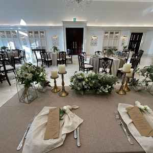 披露宴会場での新郎新婦席の視界