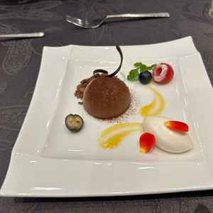 試食でいただいたデザートです。おいしかったです