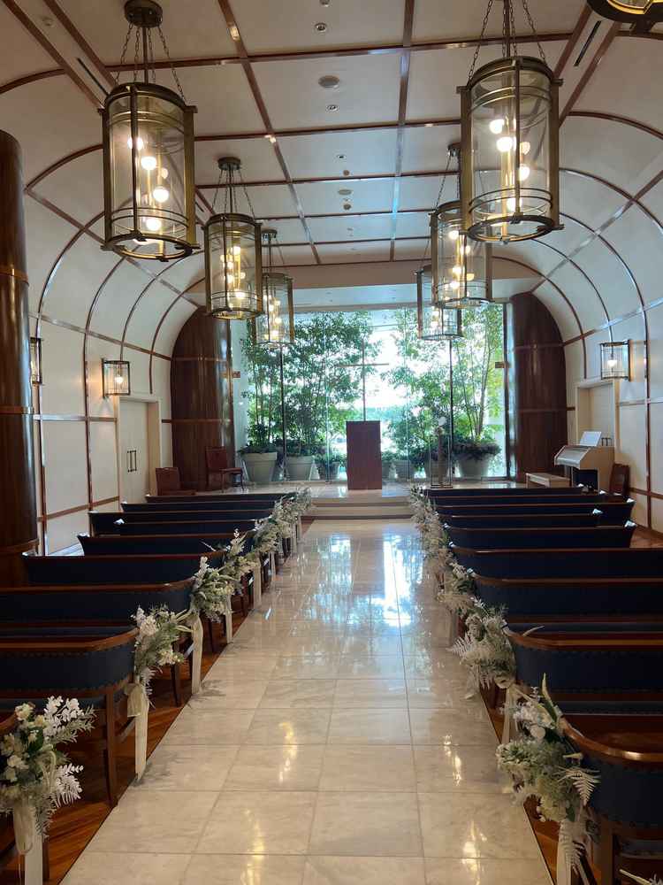 チャペルは、広すぎず、狭すぎずでちょうど良かったです。