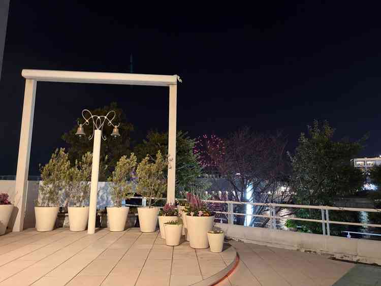 チャペルから出たところのお庭部分です。フラワーシャワーを行うことができるそうです。