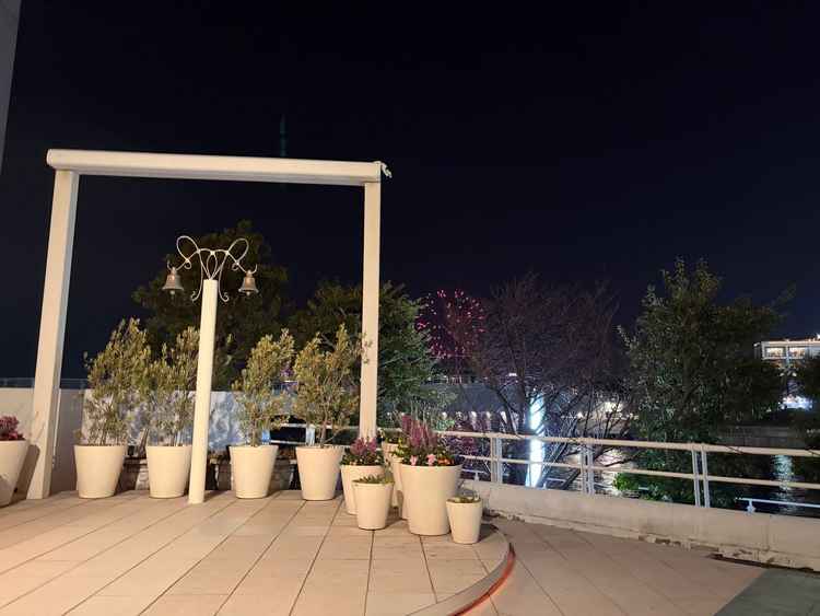 チャペルから出たところのお庭部分です。フラワーシャワーを行うことができるそうです。