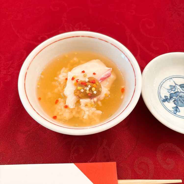 試食の最後の鯛茶漬け