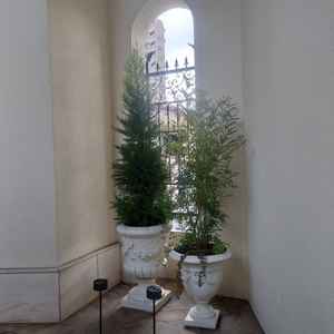 親族控室真横の式場内喫煙場所の写真。喫煙者親族がいるため、ありがたい。