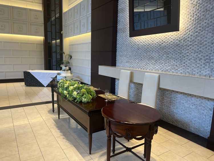 披露宴の席も自然が取り入れられていました。