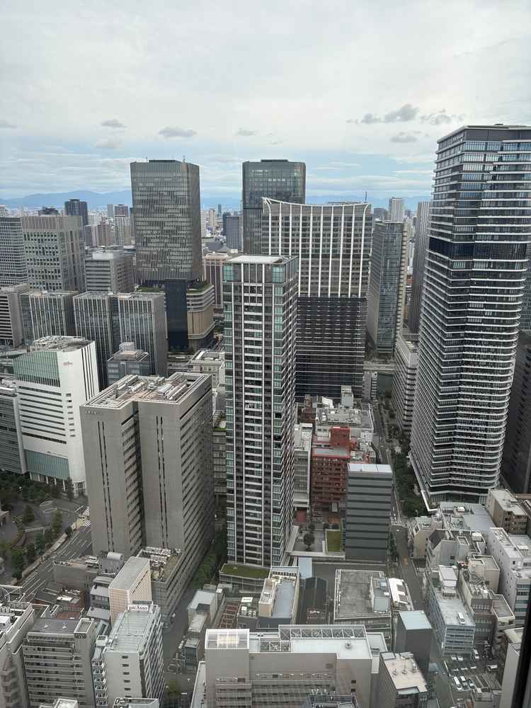 挙式会場からの中之島の景色