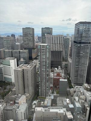 挙式会場からの中之島の景色