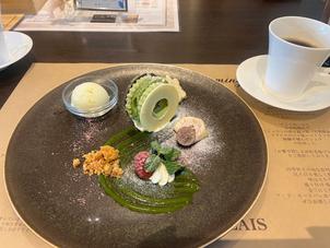 デザートの盛り付けが綺麗でした。味も甘すぎず食べやすかったです。