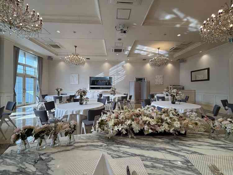 披露宴会場高砂席からの景色です。