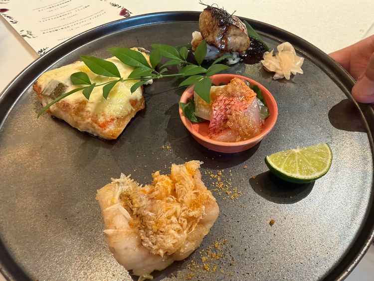 えびアレルギーだった彼に合わせて魚料理。アレルギー対応していただいても味はとても美味しかったです