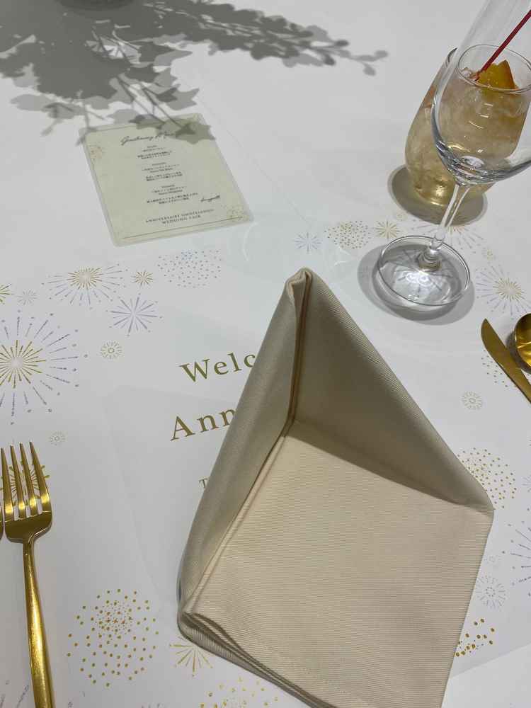 テーブルセッティング、上品な雰囲気でした。