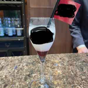 会社の名前を入れてウェルカムドリンクを作ってくださりました。