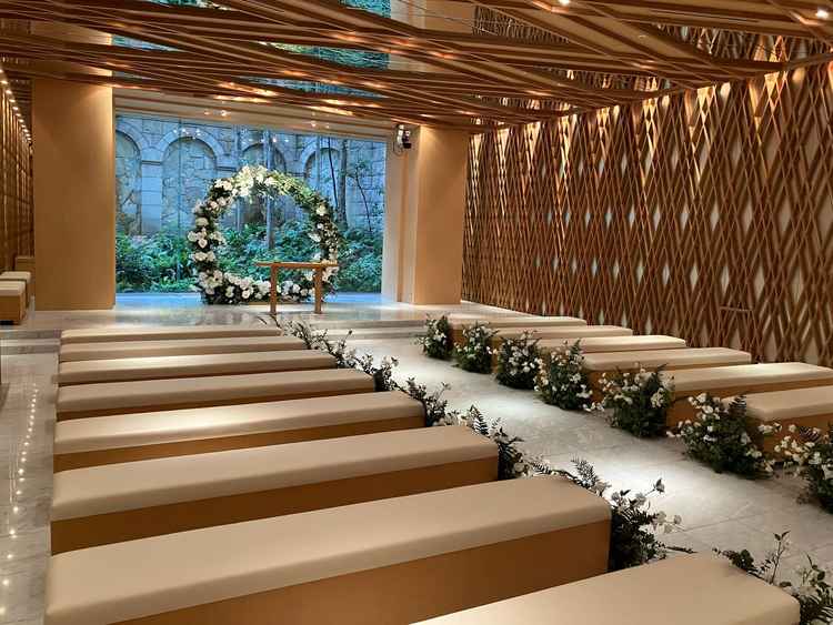 挙式会場、ヒノキのお部屋