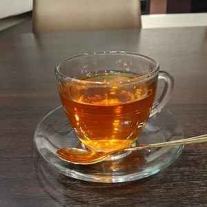 待合室で頂いたホットアップルティー