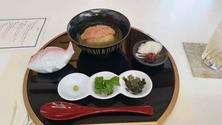 試食の鯛の出汁茶漬け