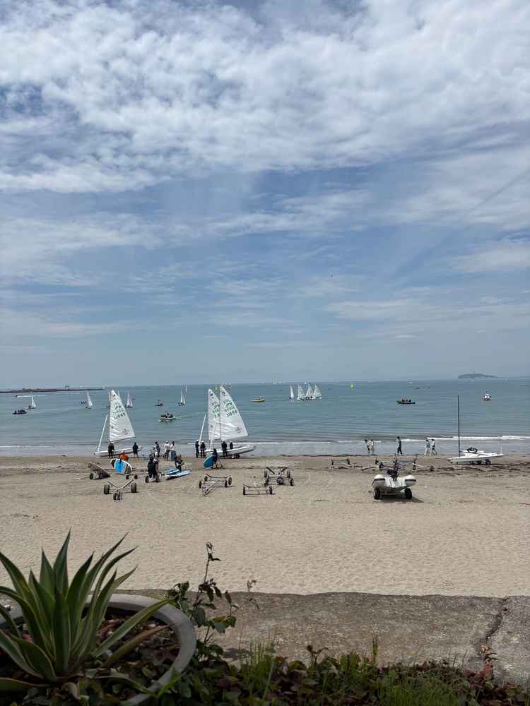 式場からの海の景色。目の前が海でした。