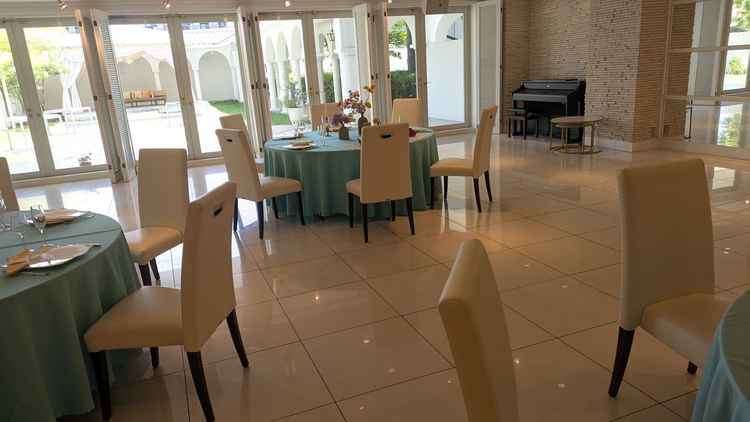 披露宴会場から見えるガーデン