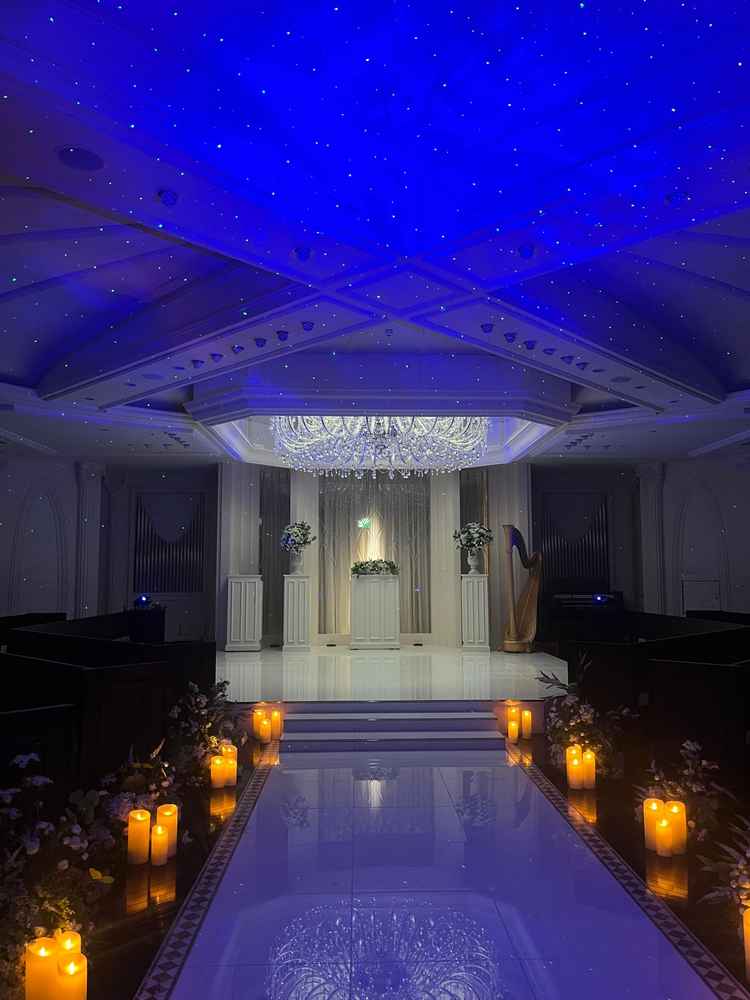 星空の演出をしてくださり、プラネタリウムのようで綺麗だった。