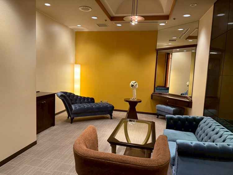 新郎新婦の控室の写真。