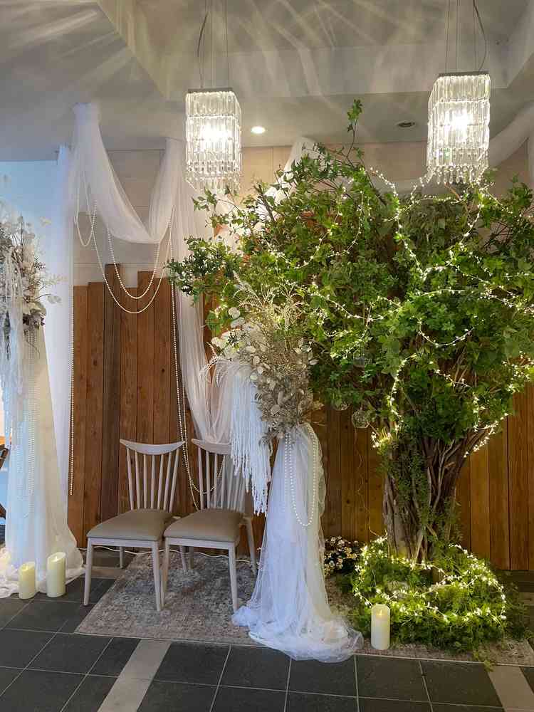 ウェルカムスペースが入口すぐにあり、装飾も素敵でした！